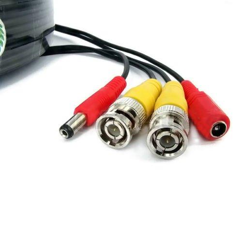 Exterior Camera 50 Feet BNC Video Power Cable For DVR Surveillance