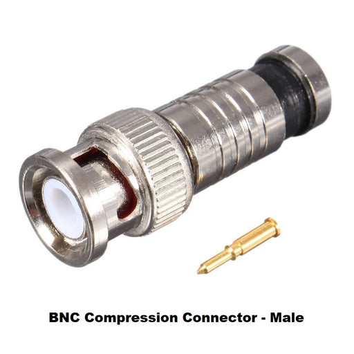 Viewi 20-Pack BNC Compression Coaxial RG59 Cable Male Connector Crimp Plugs CCTV Camera Install