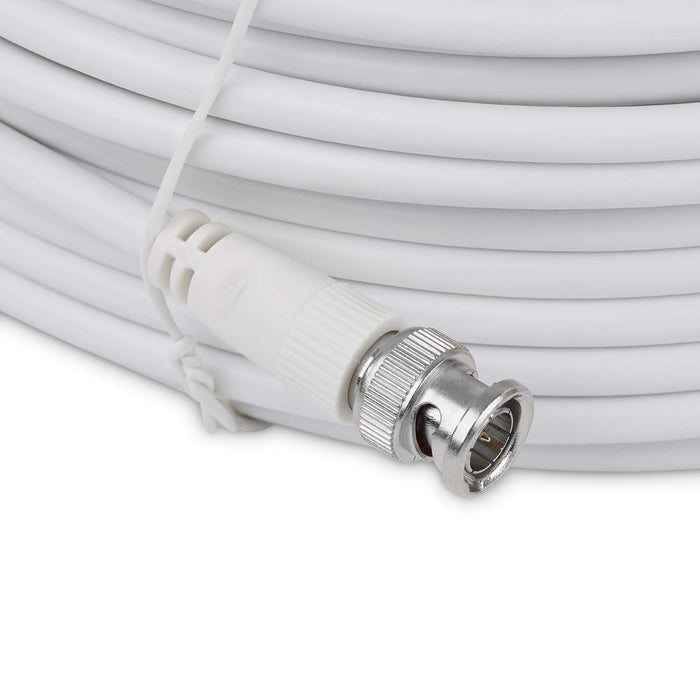 Viewi BNC to BNC CCTV Video Cable Lead Male to Male Plug Camera DVR Kit - (White, Black)