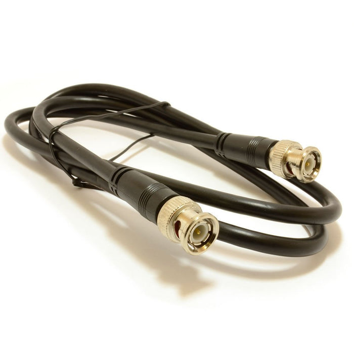 Viewi BNC to BNC CCTV Video Cable Lead Male to Male Plug Camera DVR Kit - (White, Black)