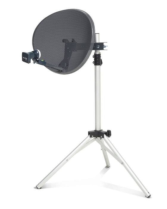 Viewi Zone 1 Mini Dish Kit for Sky HD / Freesat / Hotbird / Polesat Satelite dish Quad LNB Kit for Camping, Carvan or holiday home.