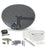 Viewi Satellite Dish Kit for SKY/Freesat/Astra/Polsat/Hotbird/Full HD,Latest MK4 dish with Quad LNB,RG6 White & Black Cable,Signal finder,Brackets,Bolts, F Connectors & instructions